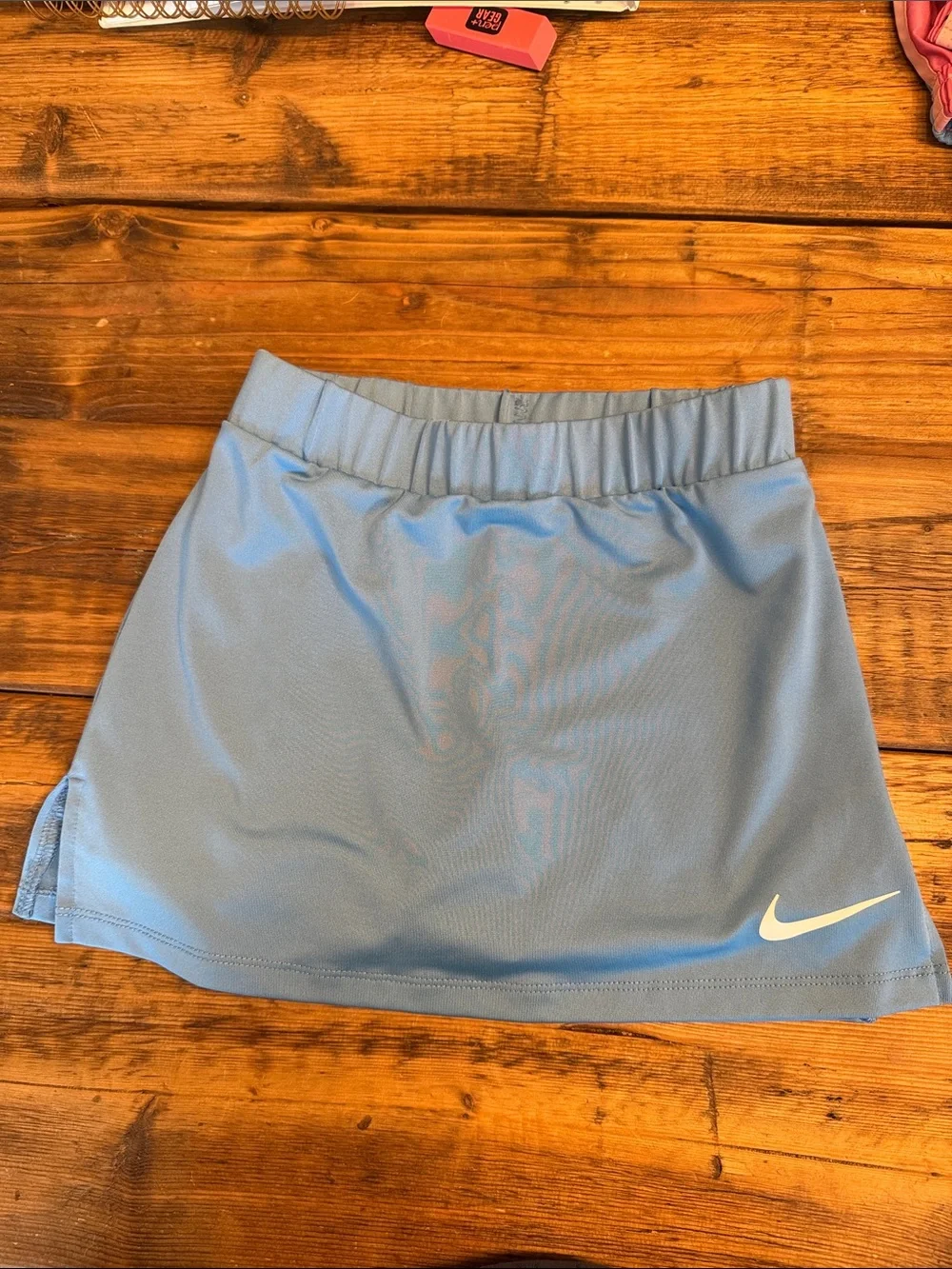 Nike Light Blue Girls Athletic Skort with White Swoosh